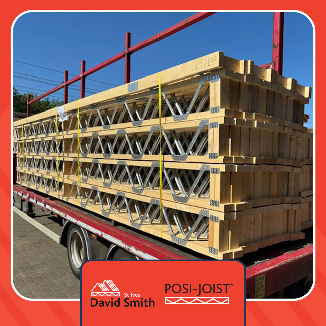 Posi joists on back of lorry