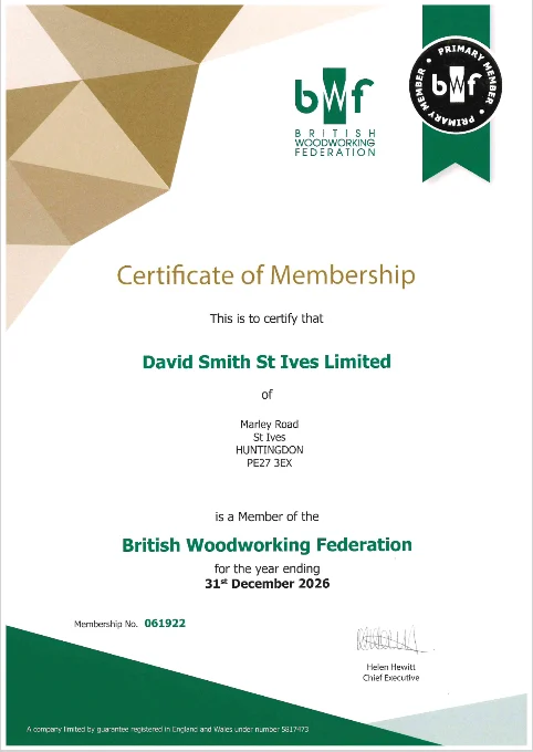 BWF stairs certificate of Membership 2026