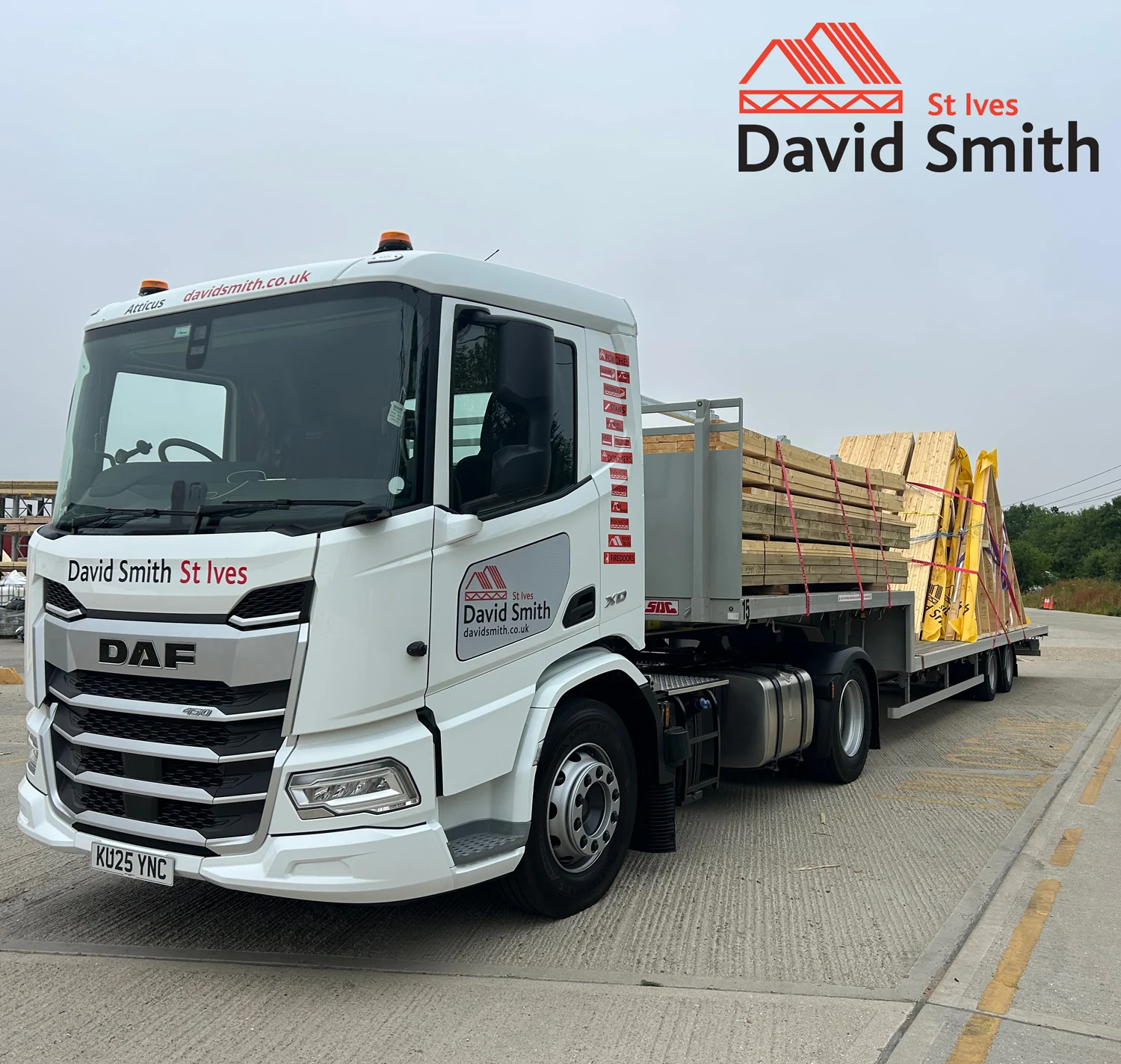 Lorry with wood on the back