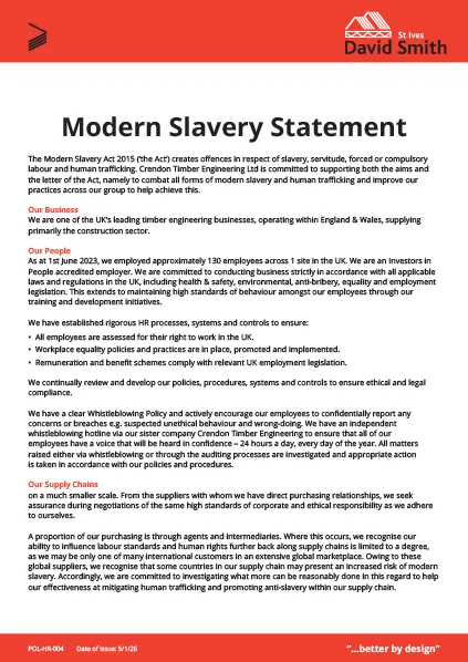 Modern Slavery Statement