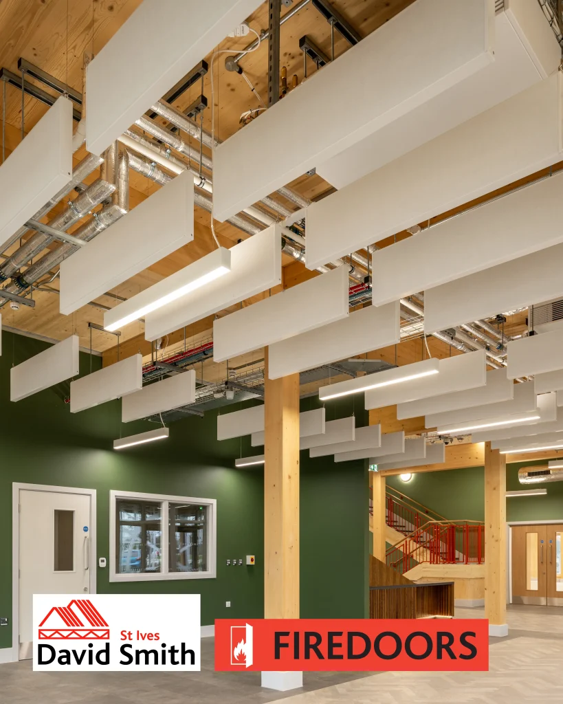 Green room with wooden features